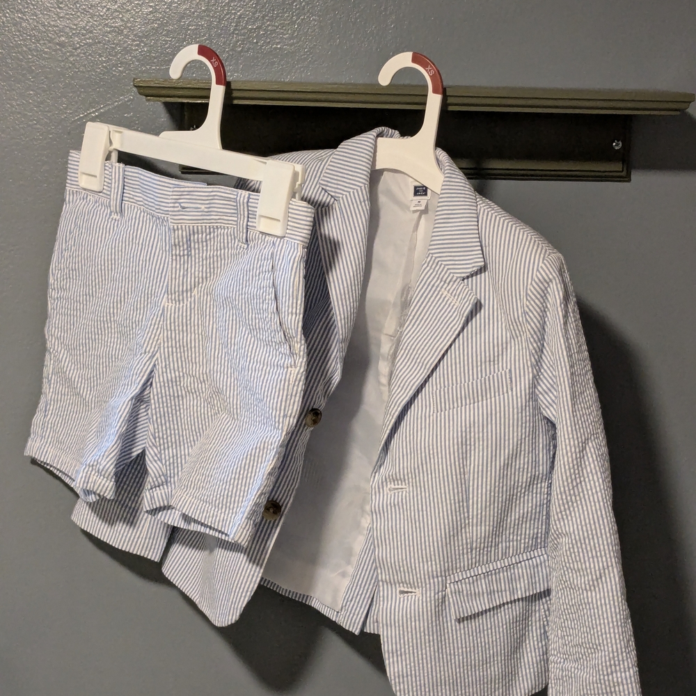 Janie And Jack Seersucker Jacket and Shorts Set
